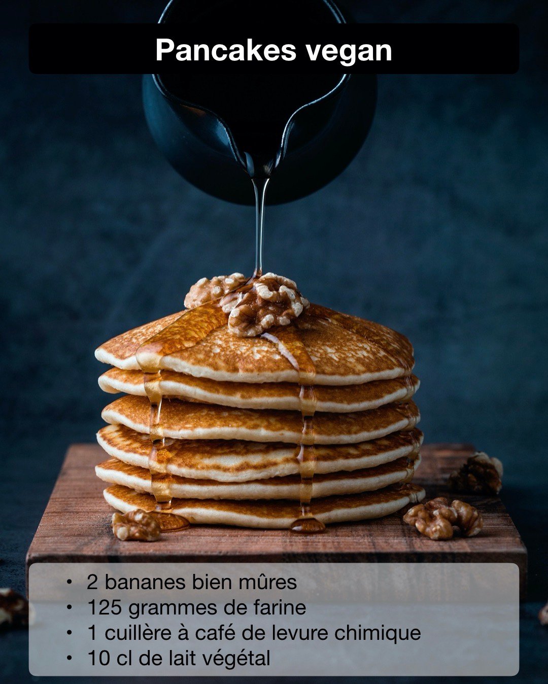 pancake vegan brunch végétarien banane recette dessert à faire avec enfant