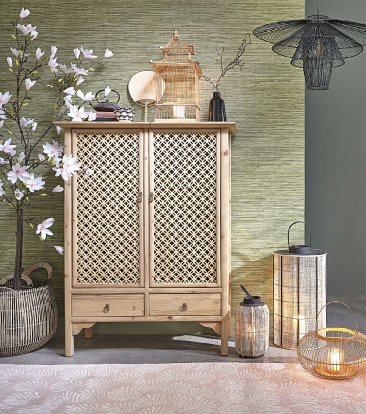 salon magnolia faux cerisier japonais nouvelle décoration maison du monde