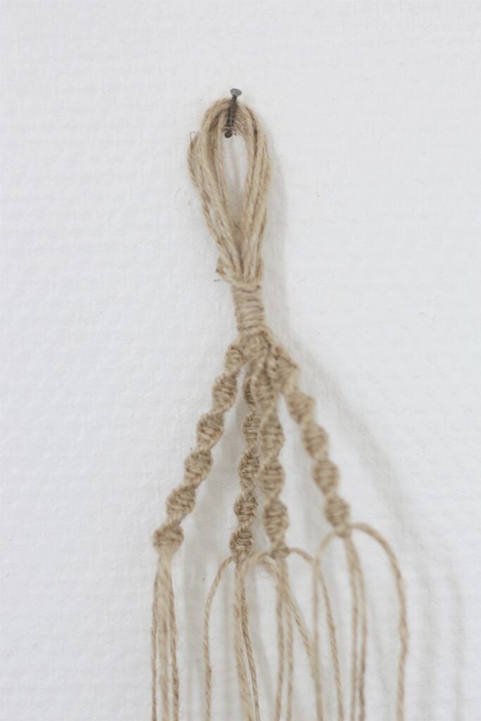 technique noeud torsadé pour suspension corde décoration bohème chic