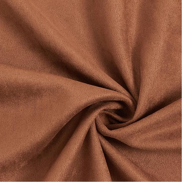 tissu suédine marron effet velours daim