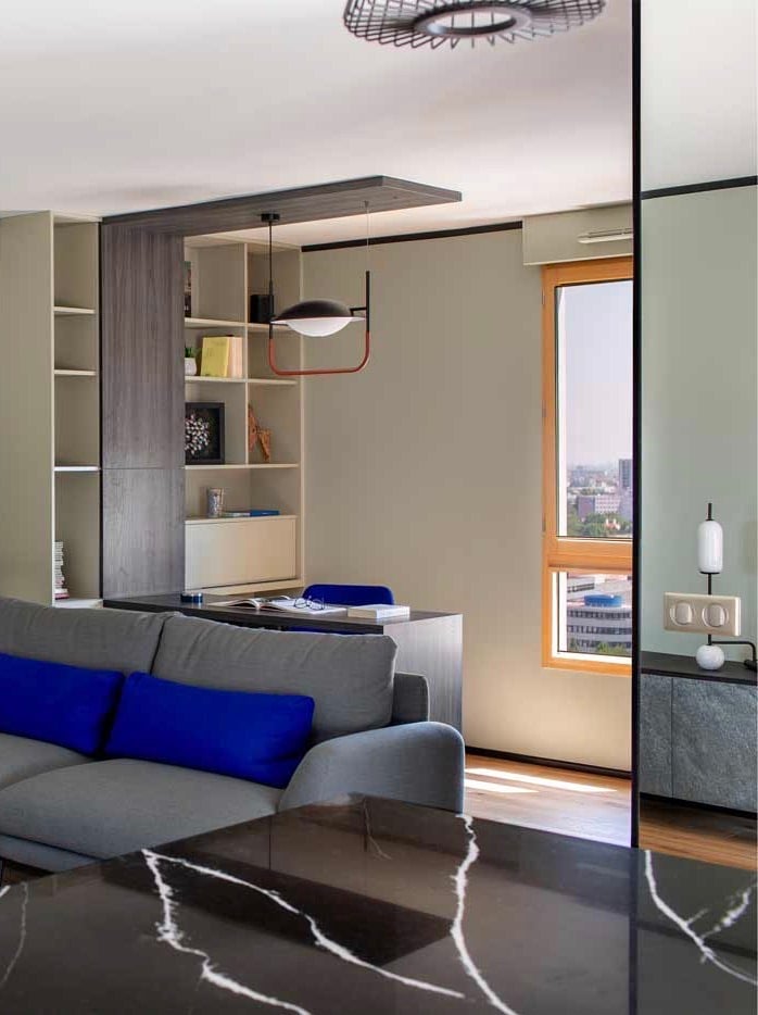 aménager espace de travail 2 pièces appartement parisien salon - blog déco - clem around the corner