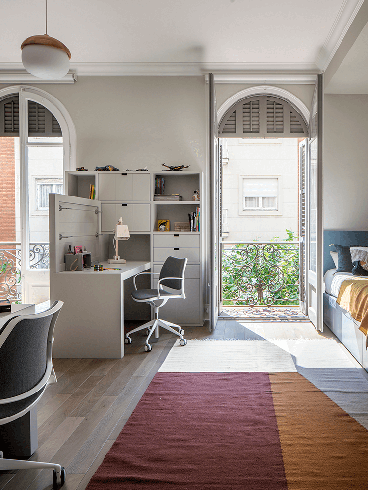 coin bureau chambre enfant grise confort concentration devoir