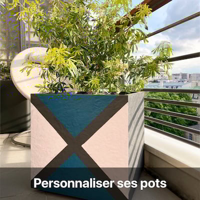 personnaliser cache-pot diy plante jardinière pistolet colle couleur peinture bricolage printemps été confinement