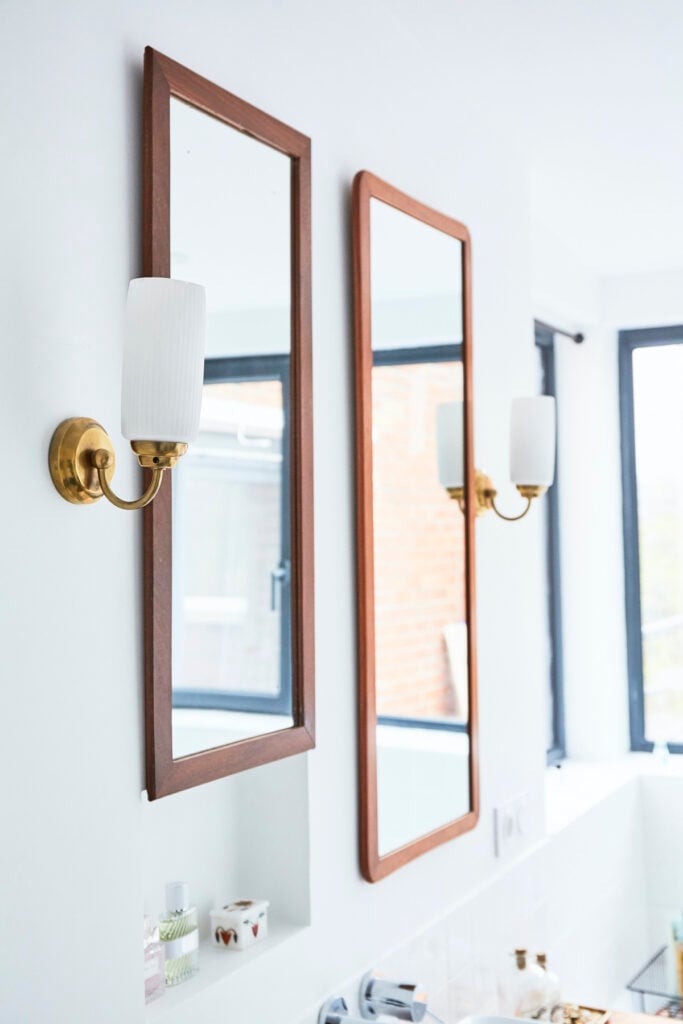 applique murale laiton verre blanc fumé style déco années 30