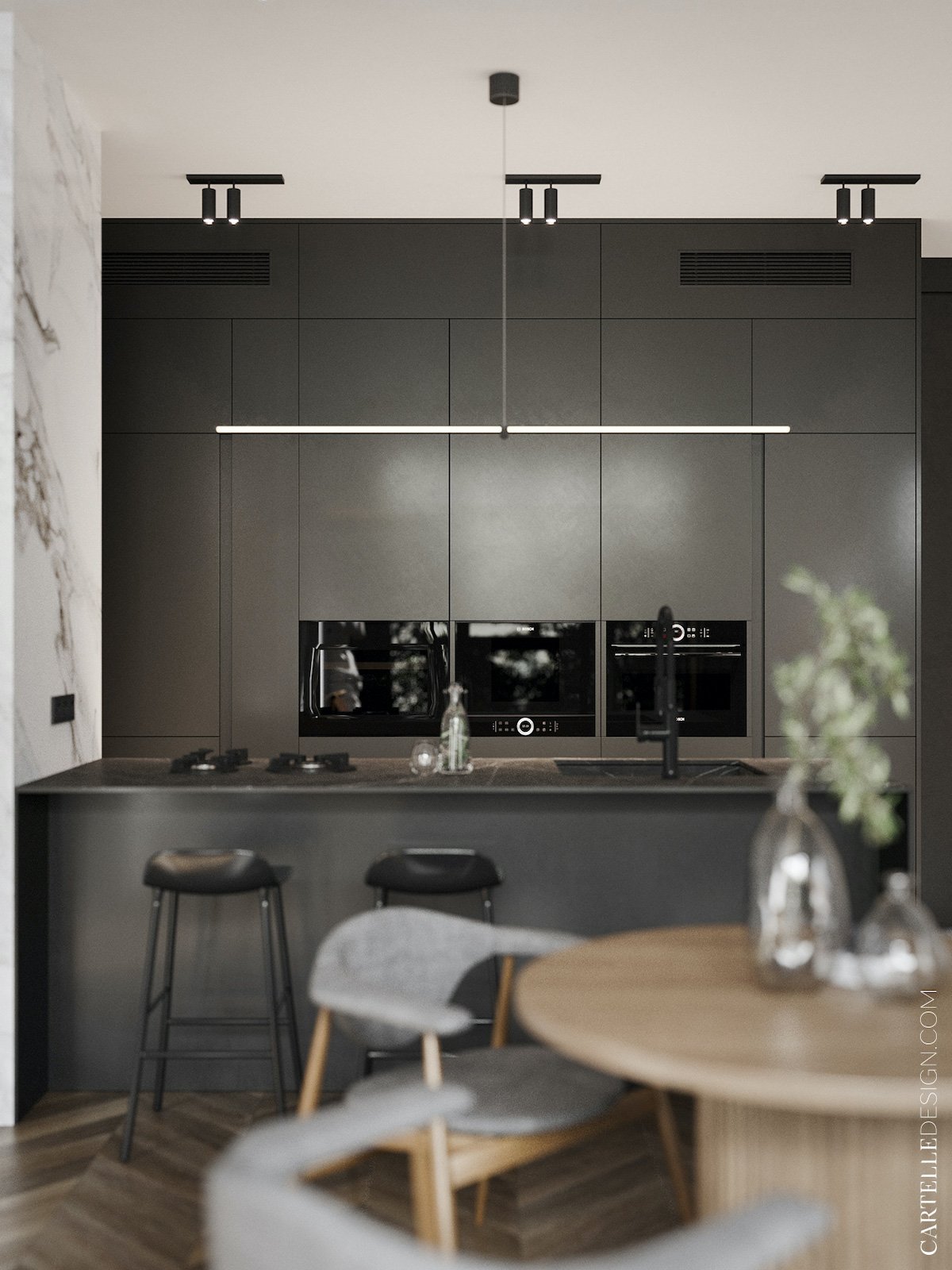 cuisine noire blanche moderne en i minimaliste blog décoration clem around the corner