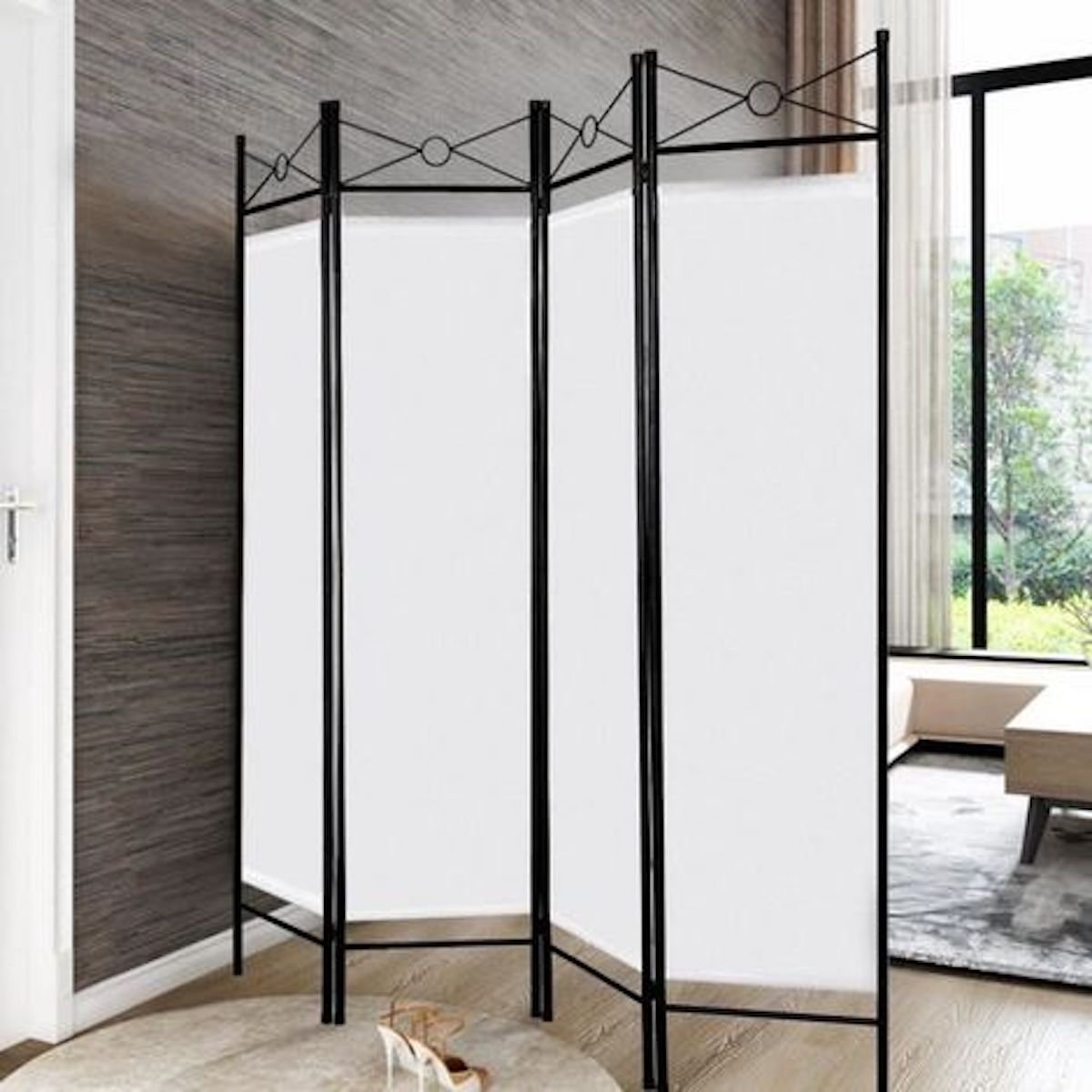 délimiter une entrée dans un salon paravent intérieur séparateur cloison pliable