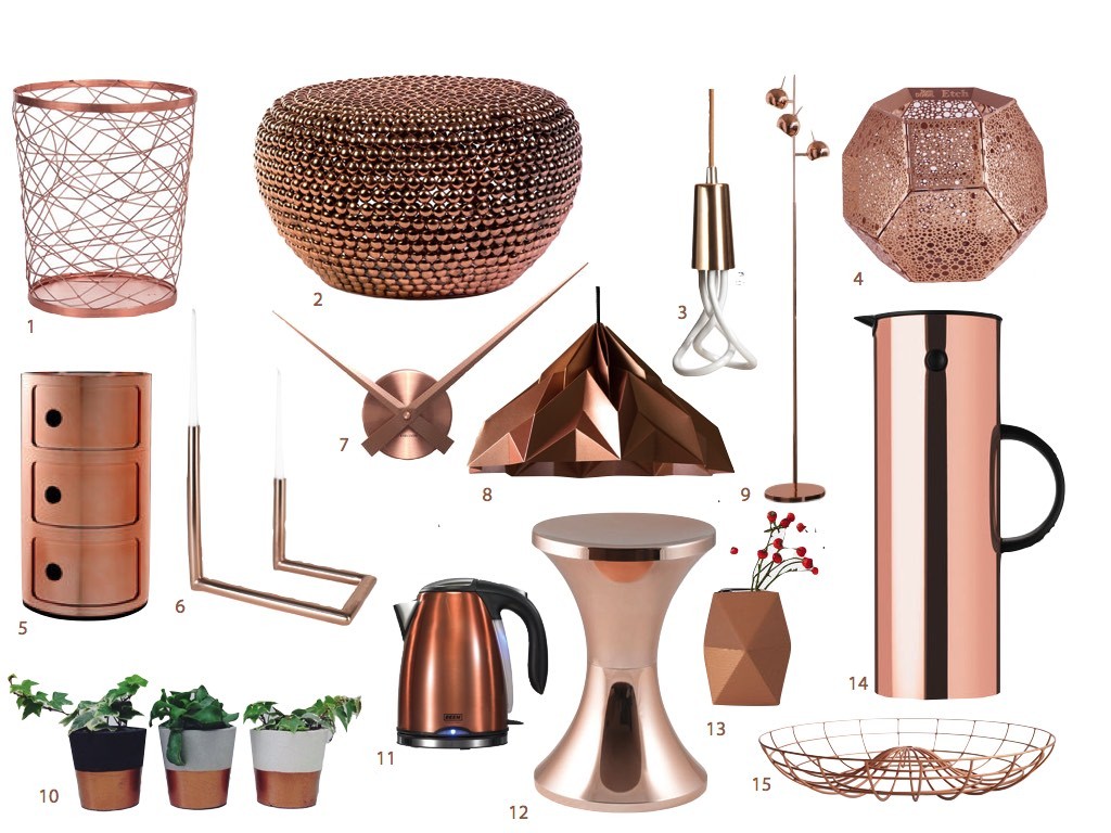idée déco cuivre accessoires salle de bain - blog décoration - clemaroundthecorner