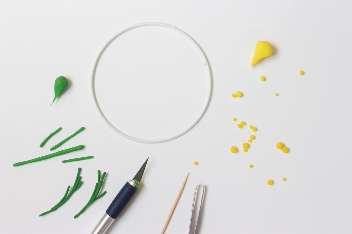 créer fleur mimosa couronne à fabriquer - blog déco - clem around the corner