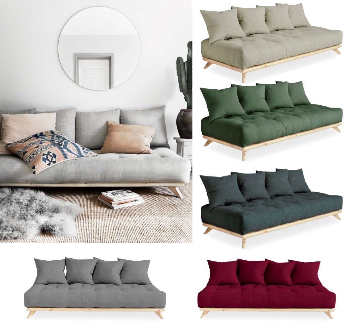 salon scandinave canapé lit futon fabriqué Danemark déco hygge blog - clem around the corner