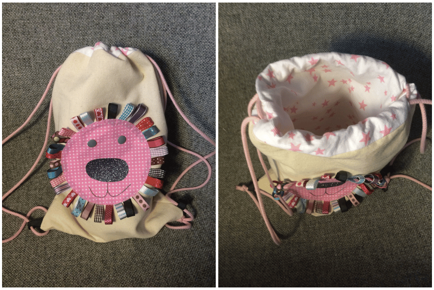 Comment coudre sac à dos enfant maternelle tête lion - blog clem around the corner