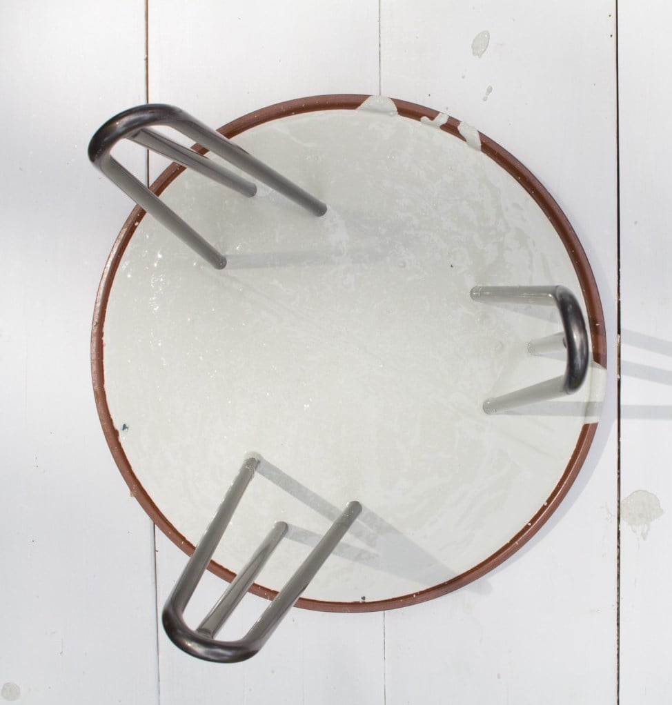 béton bricolage table ronde tendance déco