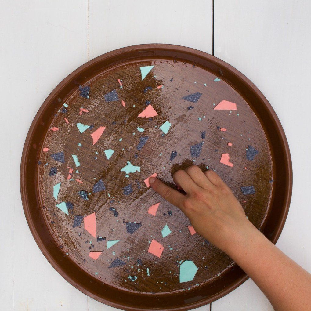 blog déco clematc DIY table terrazzo pâte polymère coloré