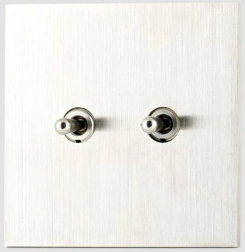 interrupteur levier double acier inoxydable contemporain