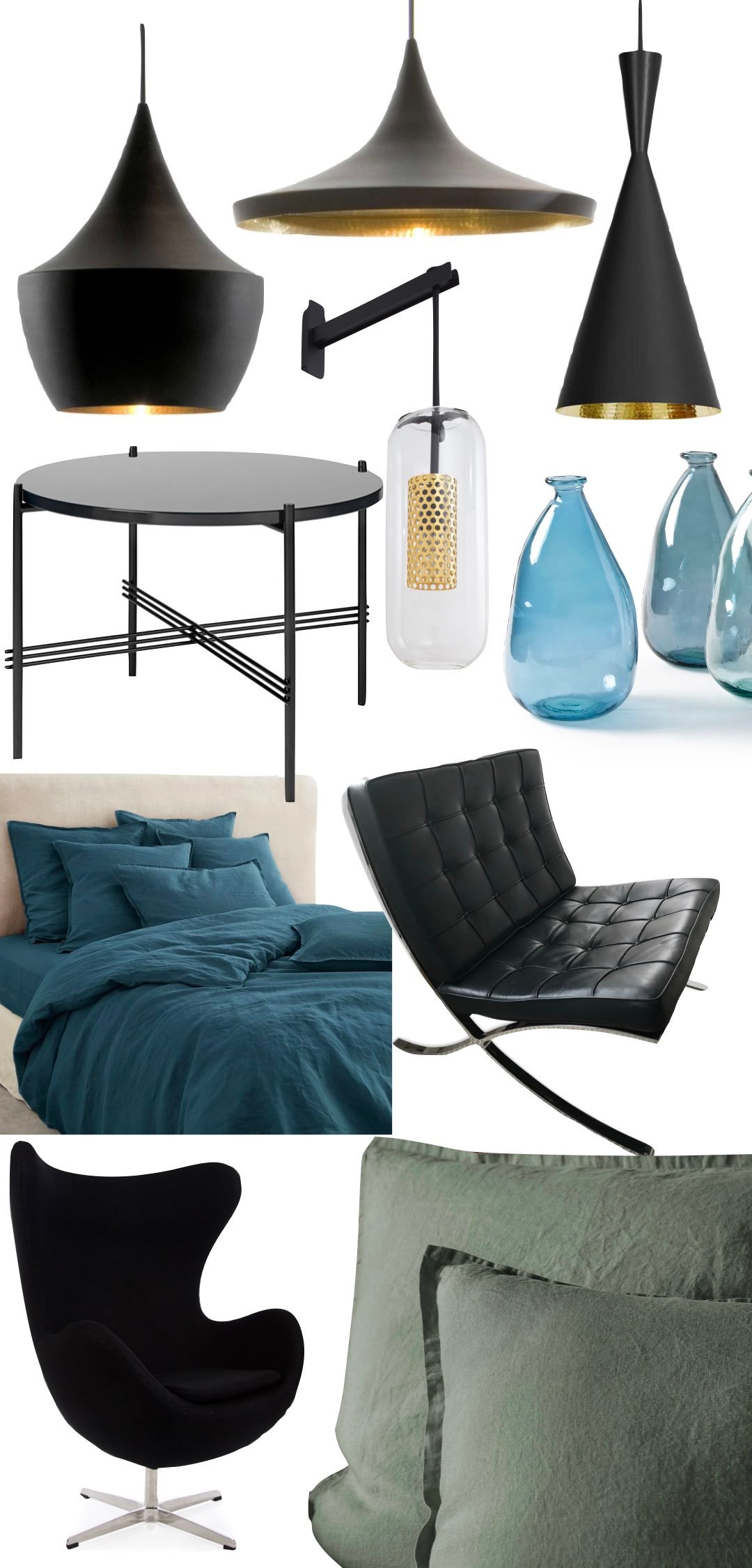 agence Véronique Cotrel Paris appartement noir fauteuil design lin