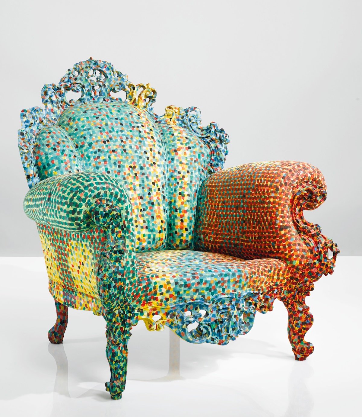 magis fauteuil proust multicolour pointillisme alessandro mendini