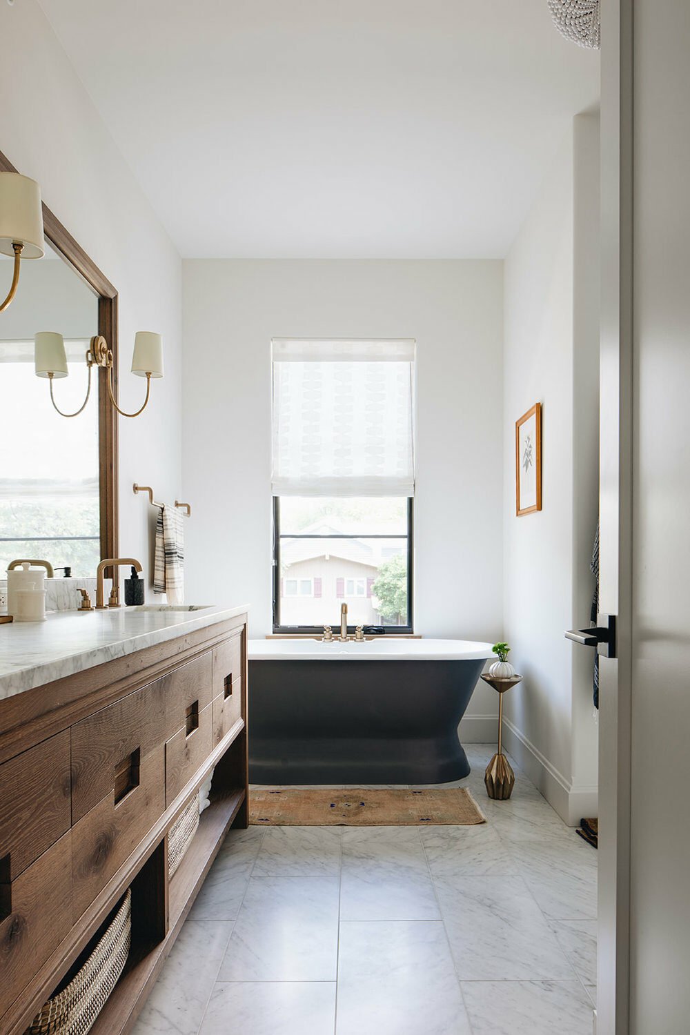 salle de bains retro rustique moderne ferme rénovée