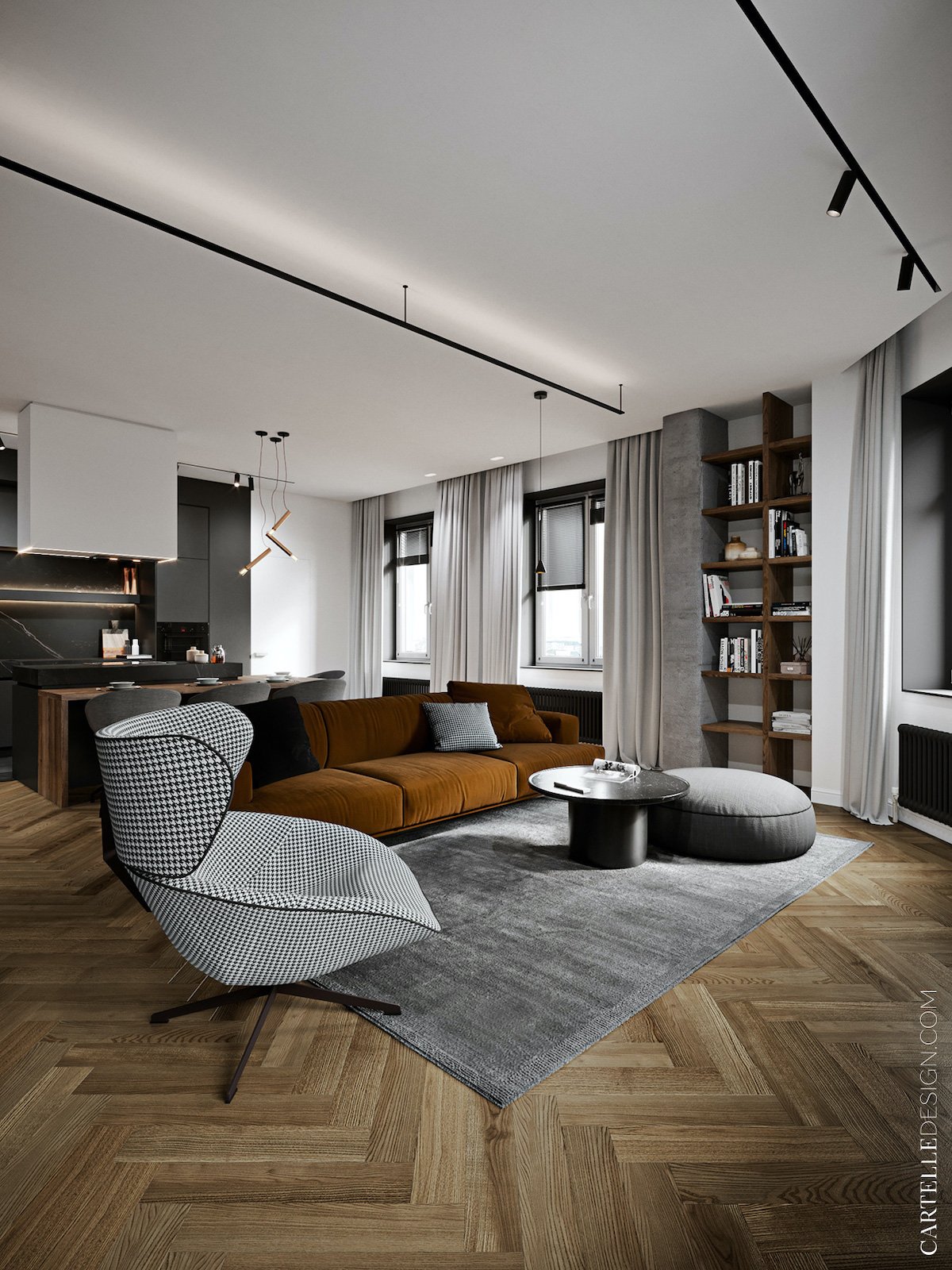 Appartement 3 pièces t3 définition séjour salle à manger cuisine ouverte