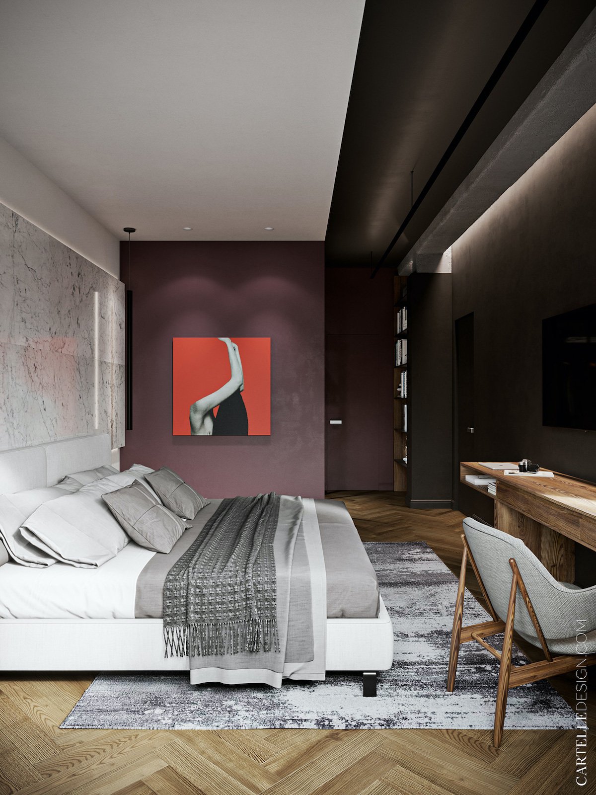 Appartement 3 pièces t3 installer coin bureau chambre parent télétravail