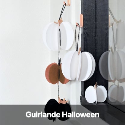 DIY chambre enfant déco guirlande origami citrouille halloween