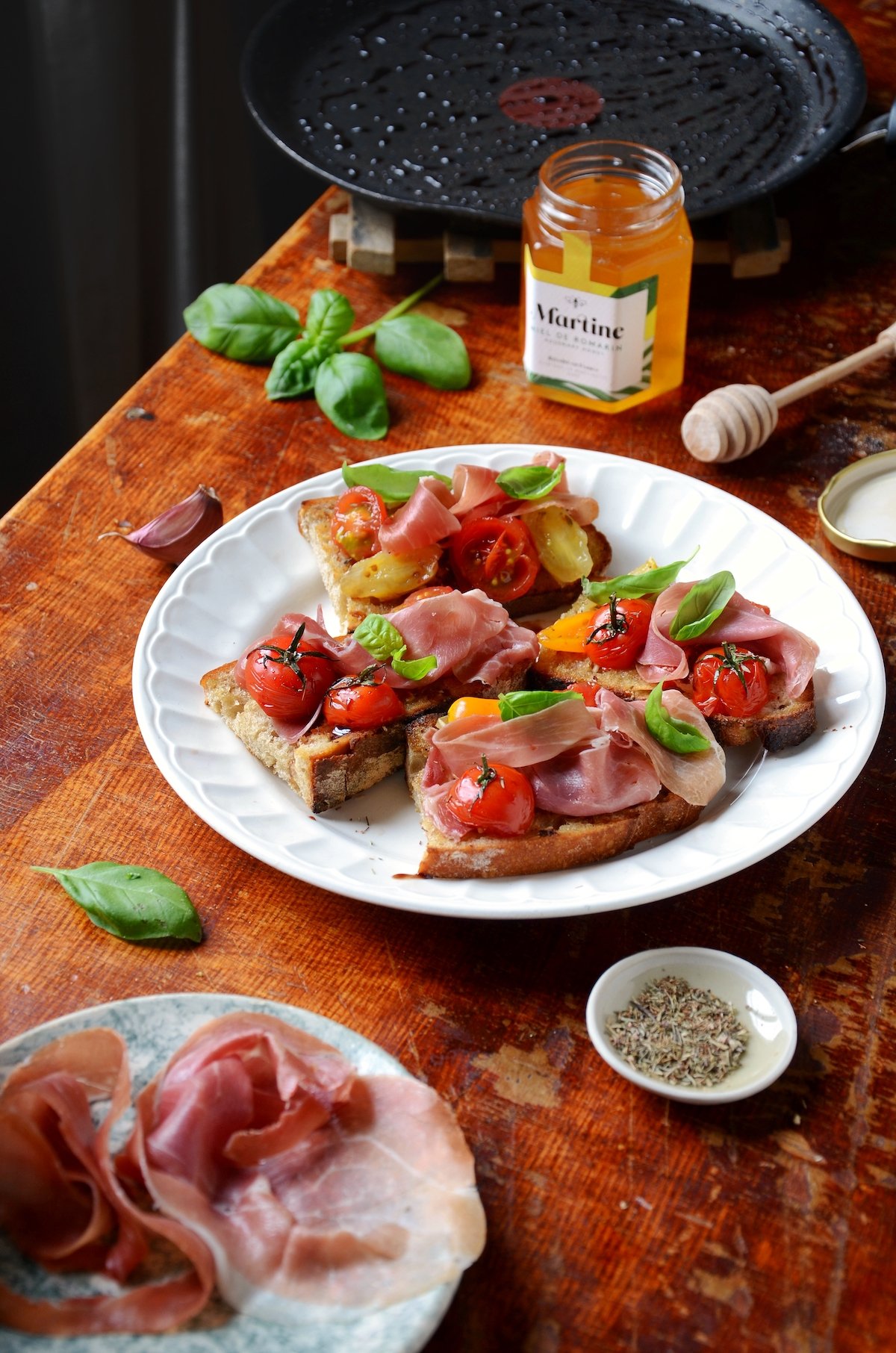 recette tapas Antonin Bonnet Quinsou boucherie Grégoire jambon tomate