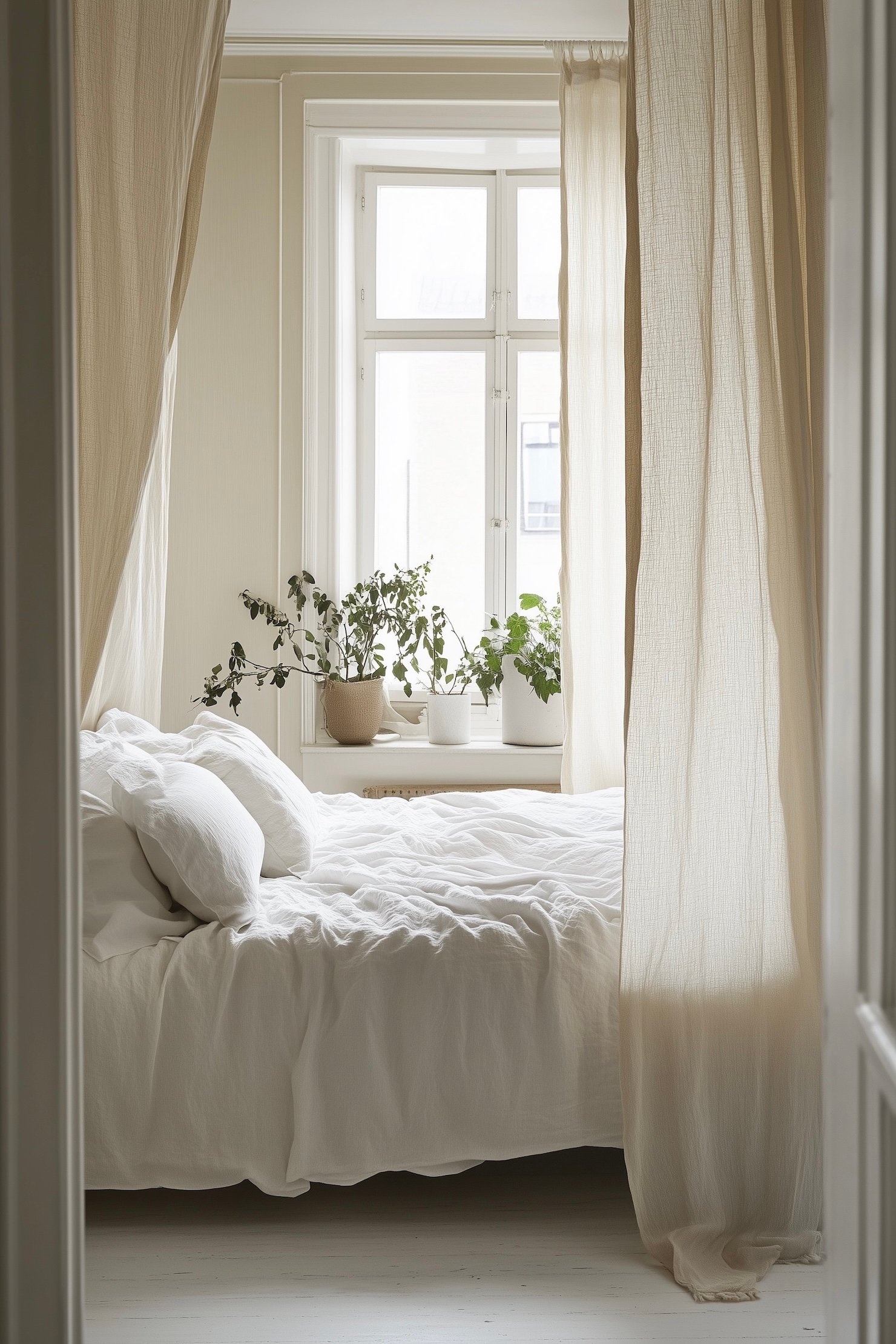 suite parentale et chambre enfant rideau déco bucolique ton pastel