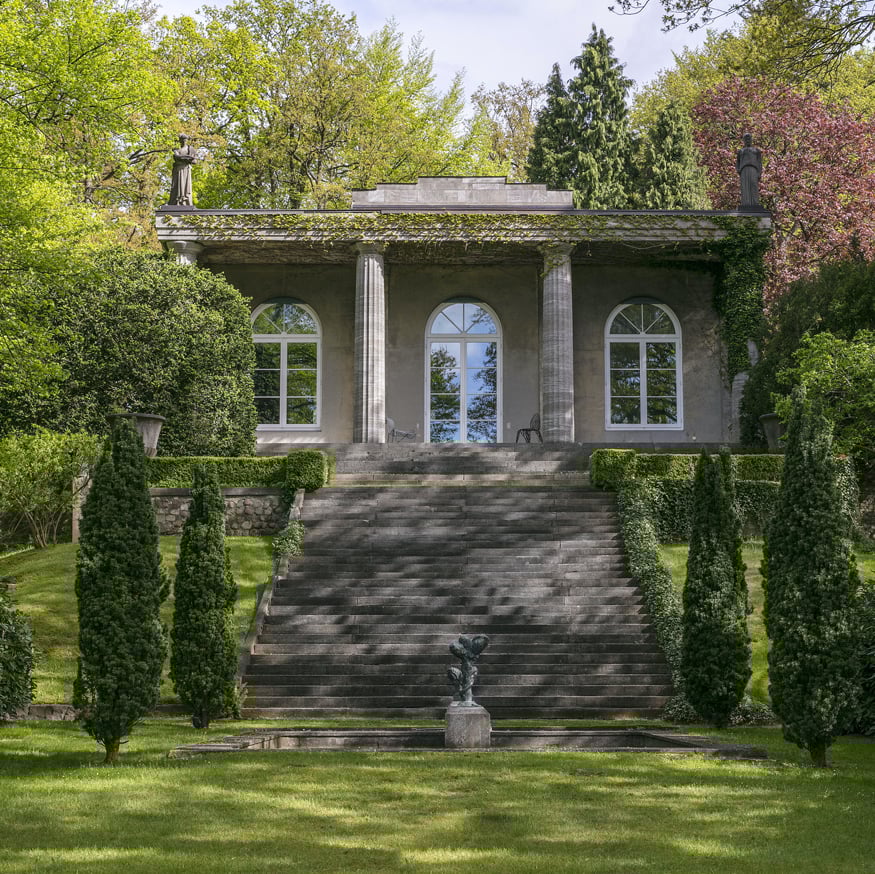 villa blankenese allemagne mur gris vaste parc