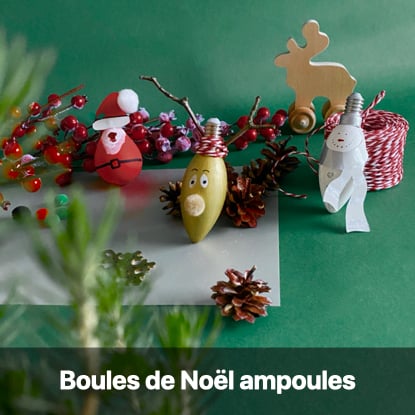 Boules de Noël ampoules en verre recycle à faire soi-même