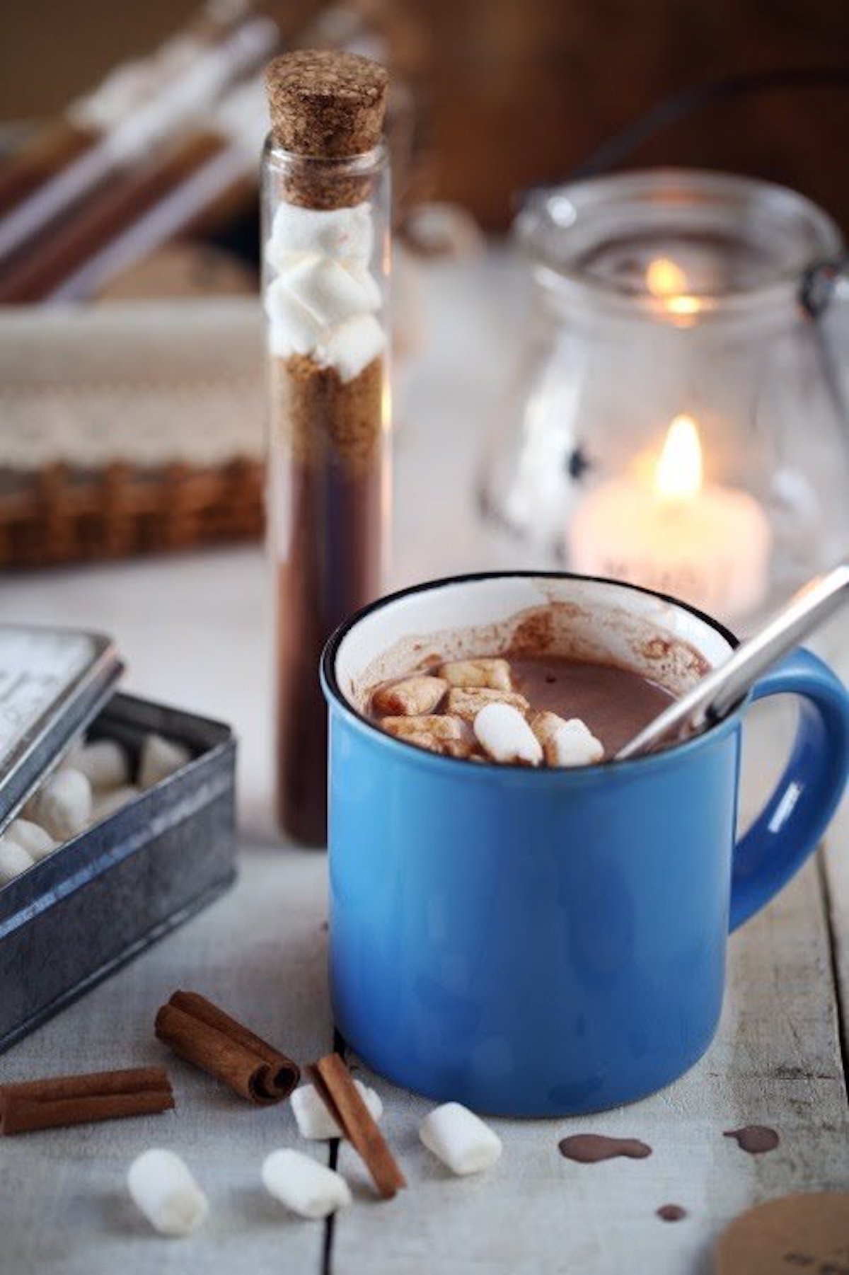 fiole chocolat chaud goûter de noël cadeau homemade