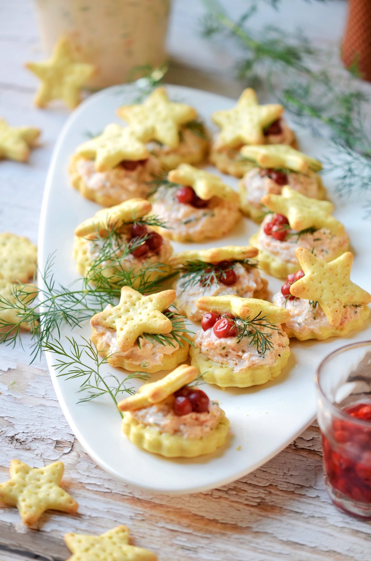 recette apéritif cracker truite festif repas buffet froid réveillon