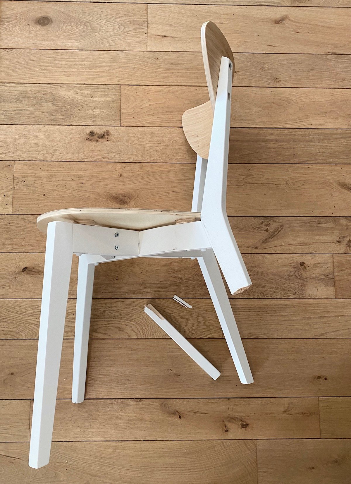 chaise ikea cassée recyclage réparation astuce