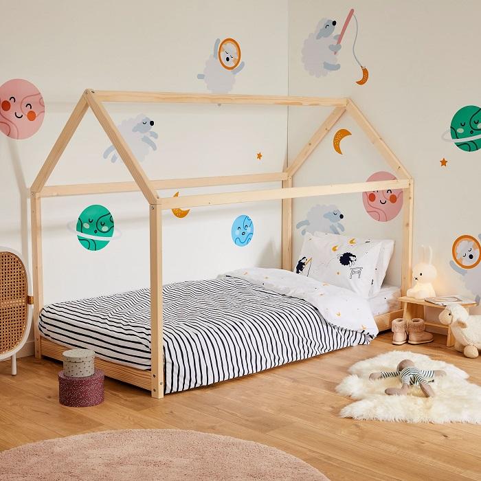 chambre deux enfants mixte lit cabane -blog déco clem around the corner