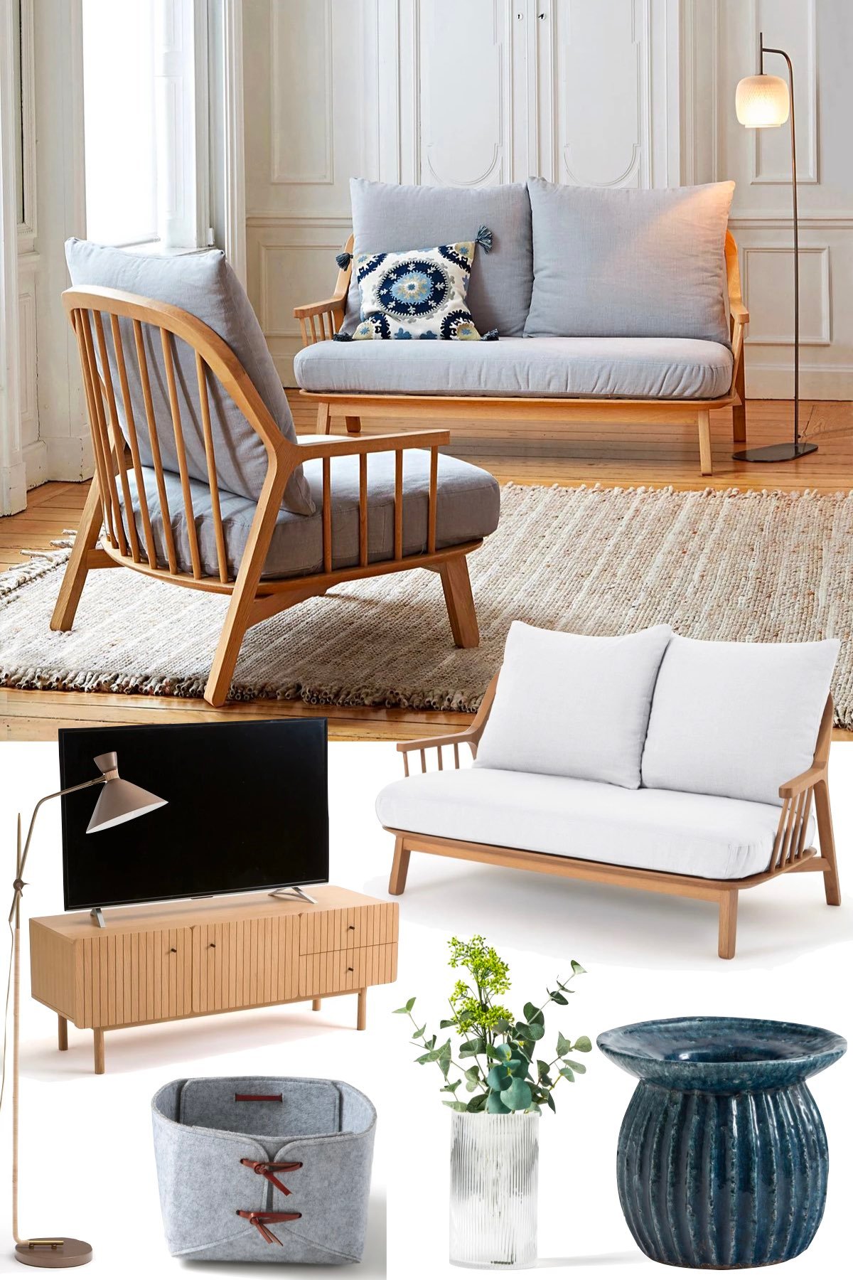 inspiration aménagement salon design minimaliste moderne intemporel