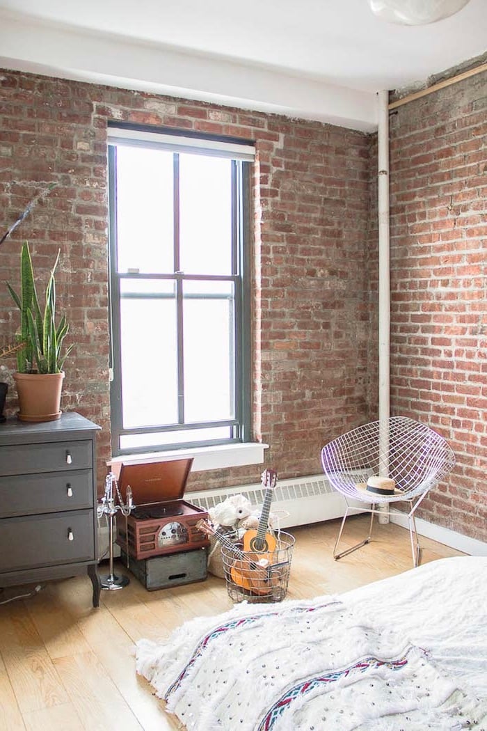 loft style indus brooklyn chambre ouverte salon