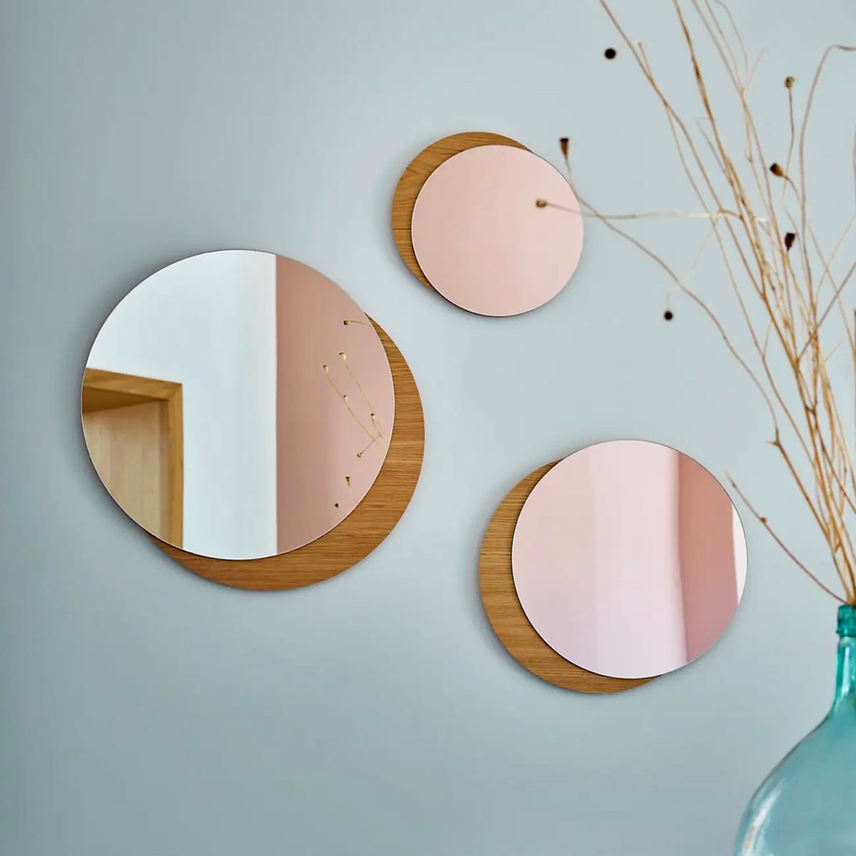 miroir mural bois chambre ado trio mon année made in France idée cadeau