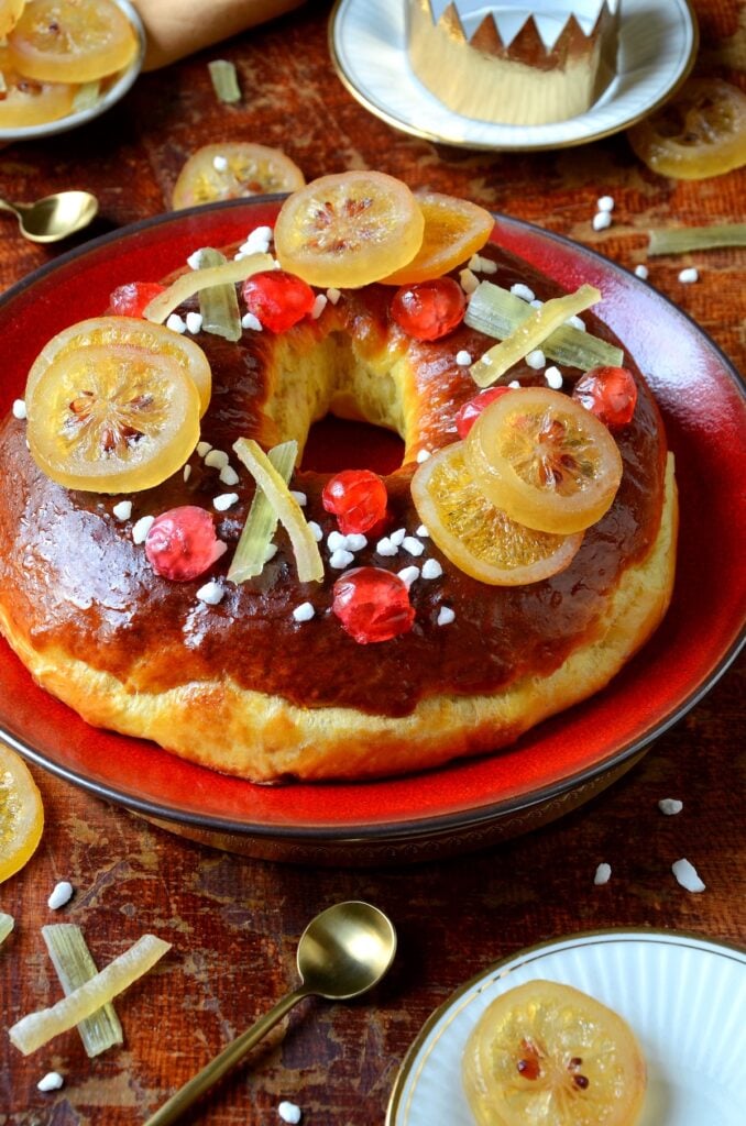 recette couronne des rois briochée fruits confits bio