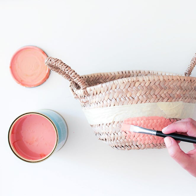 tuto réalisation DIY simple rapide fait maison pinceau fin peinture estivale corail