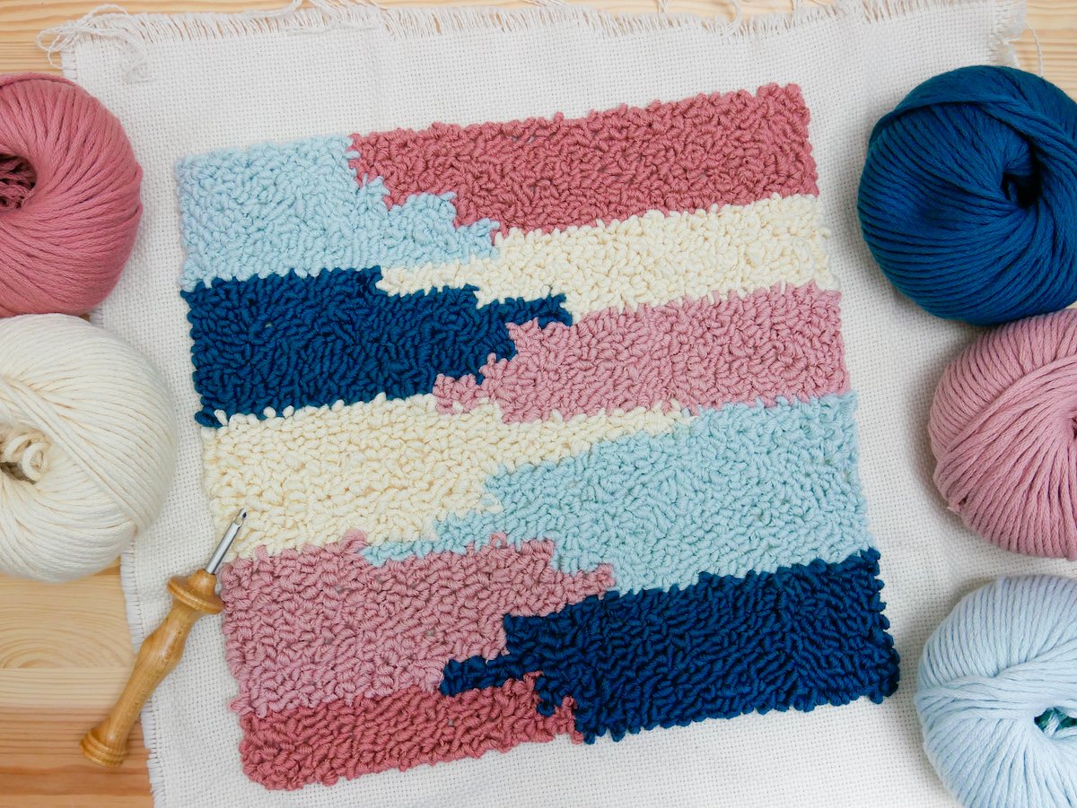 astuce sens aiguille réussir broderie coussin punch needle