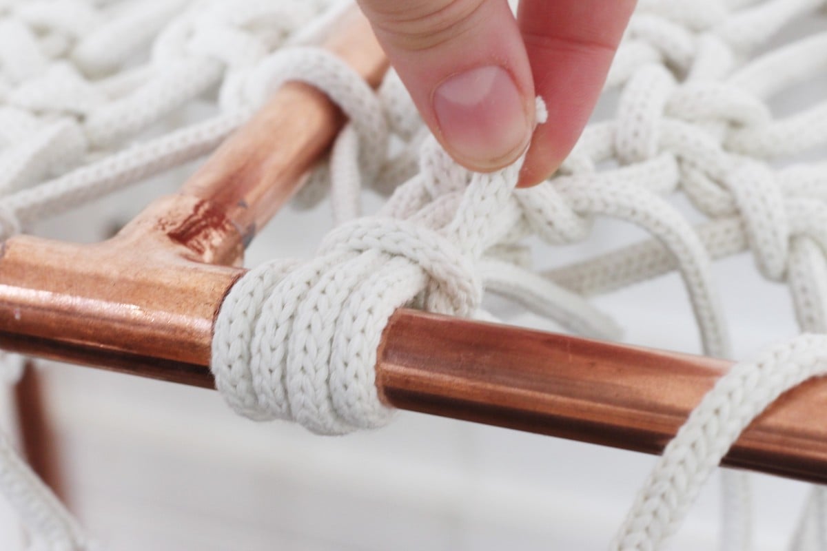 comment faire macramé géant tabouret fauteuil
