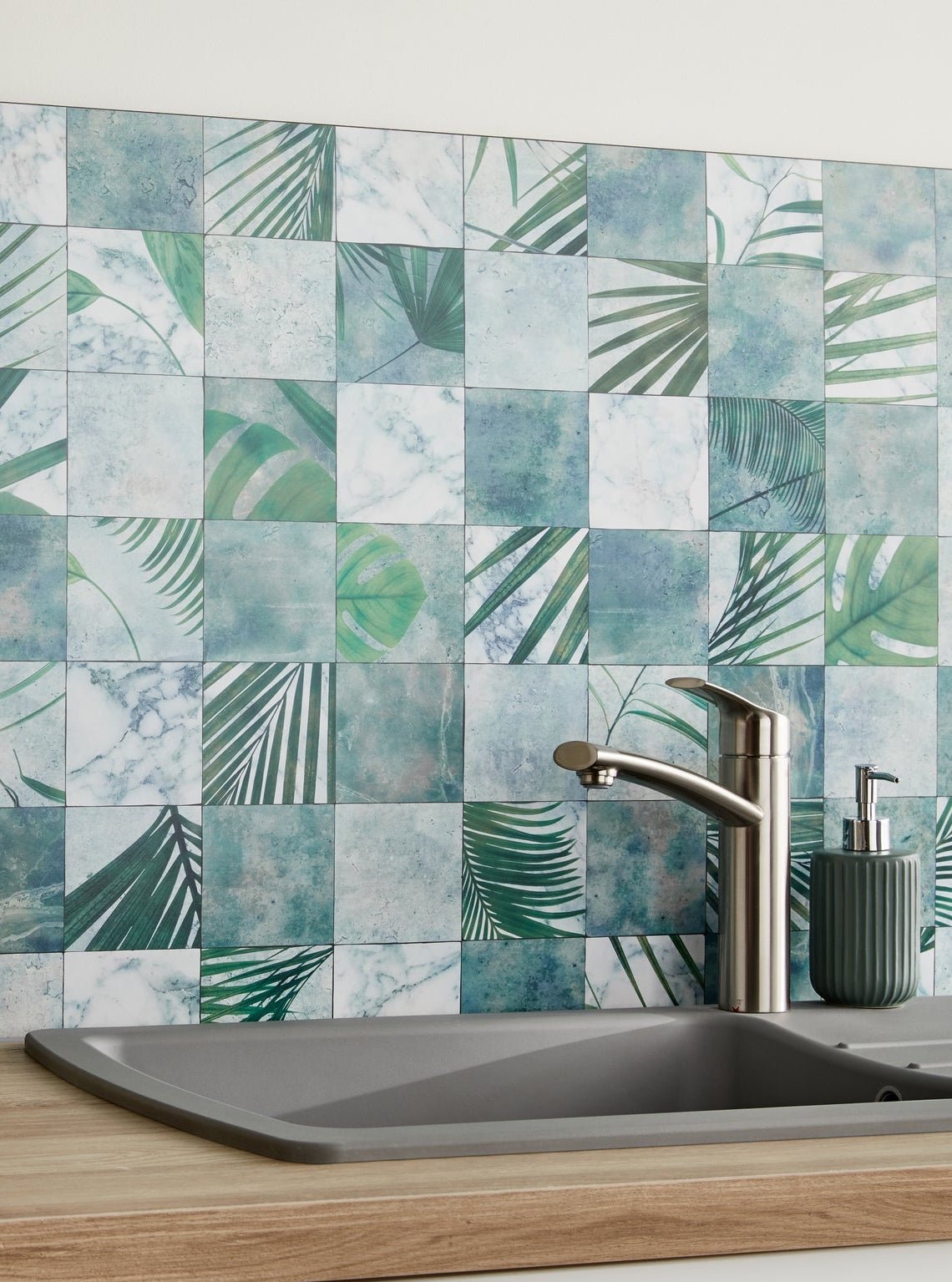 crédence carreau végétal mosaïque urban jungle