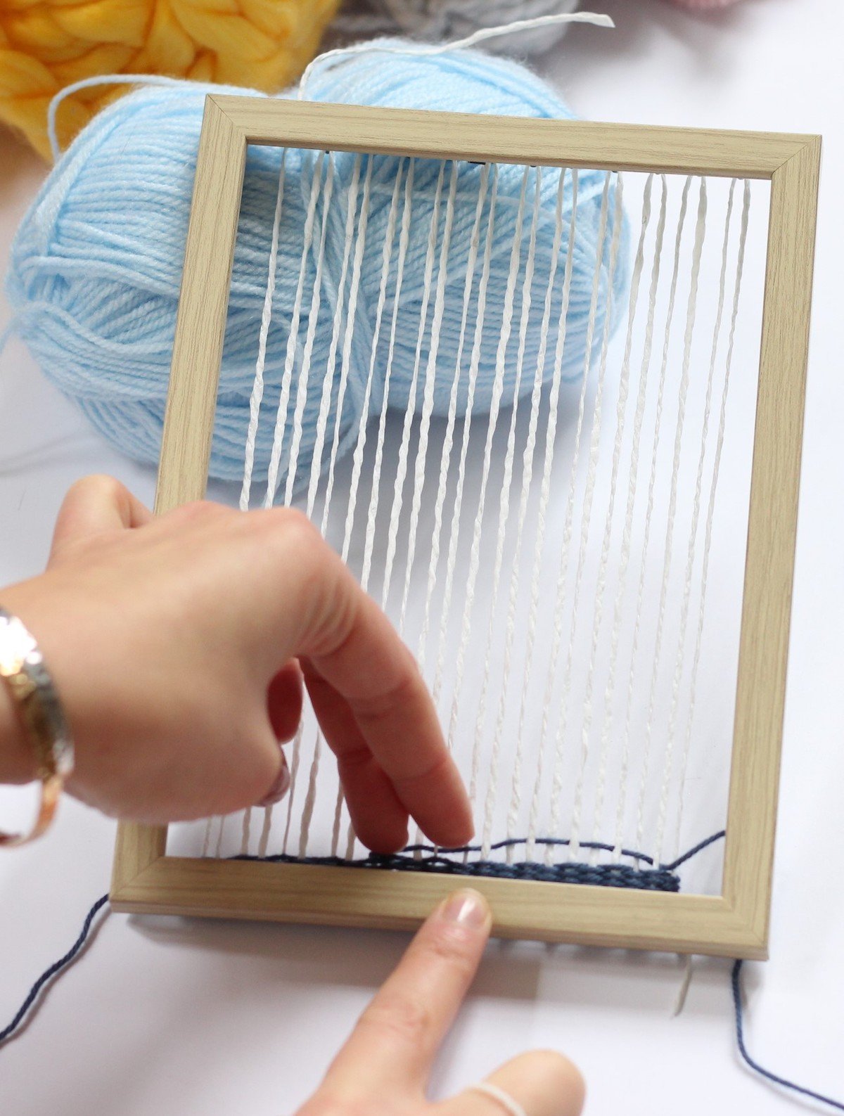 fabriquer cadre à tisser laine facile idée diy
