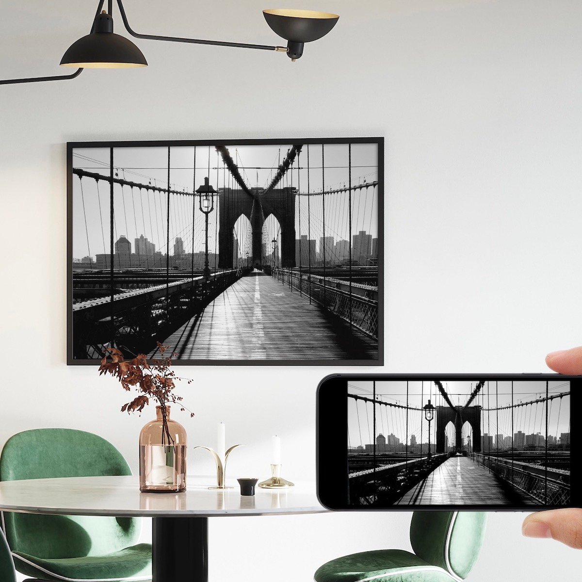 personnaliser fresque murale photo new-york salon