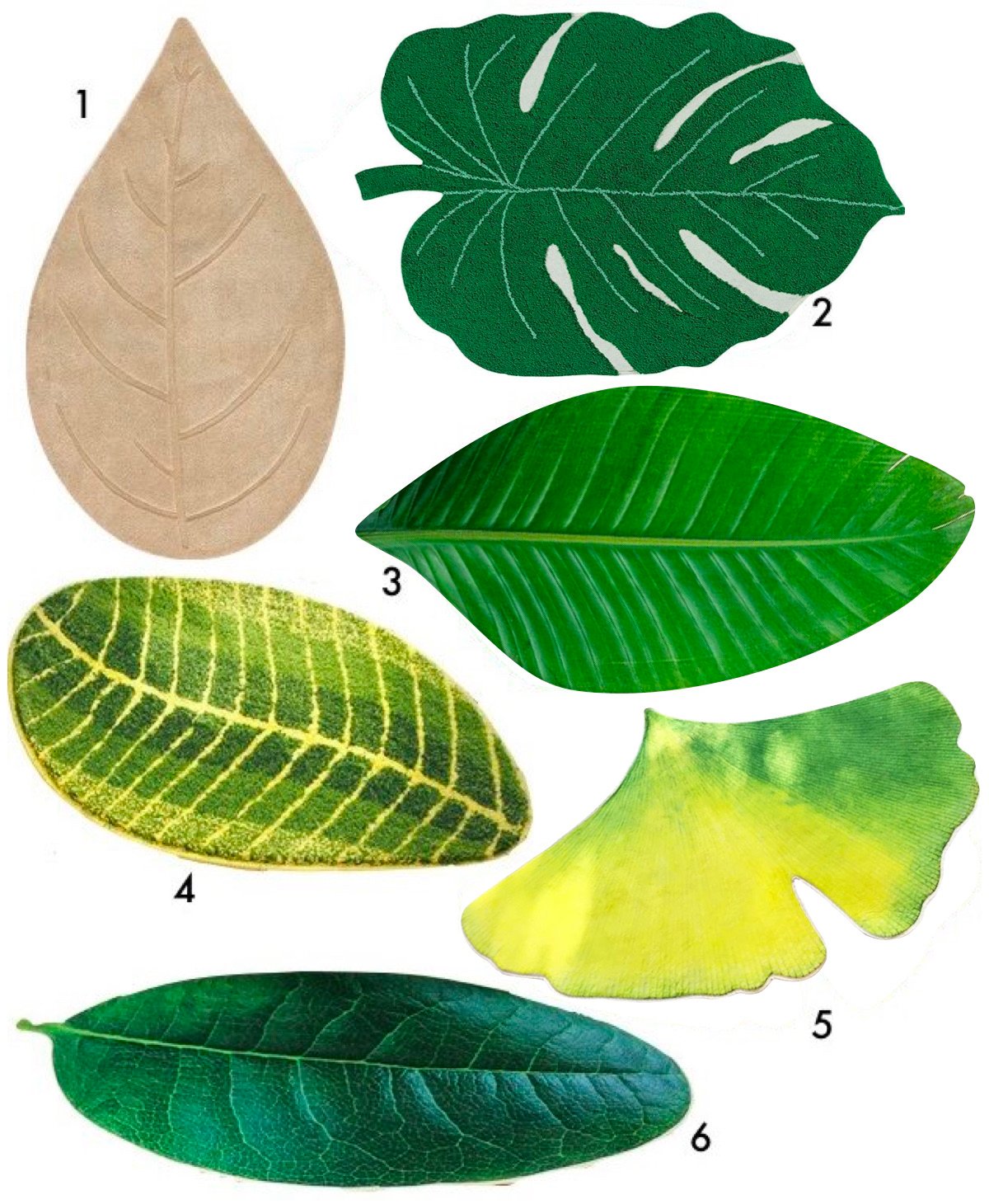 tapis feuille trompe oeil - blog déco clem around the corner