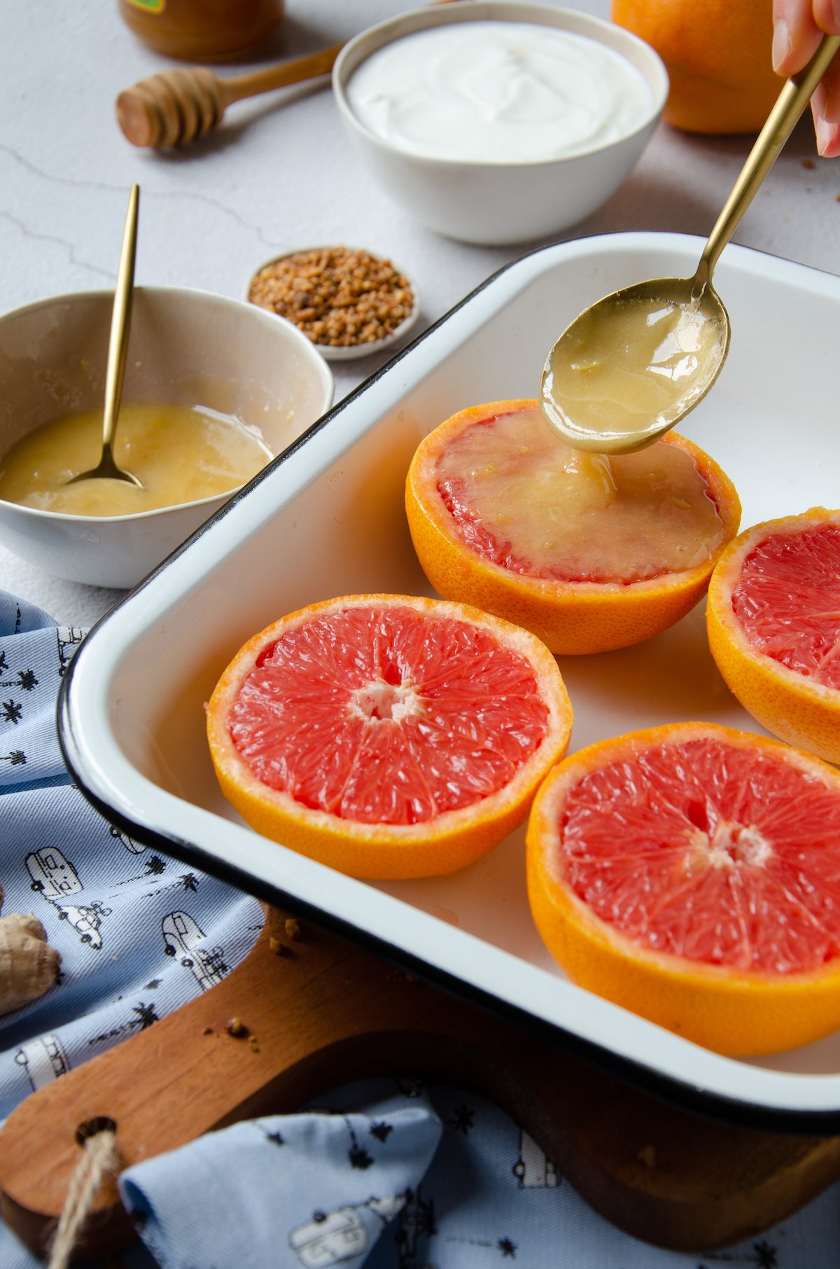 comment réussir pamplemousse roti au four miel