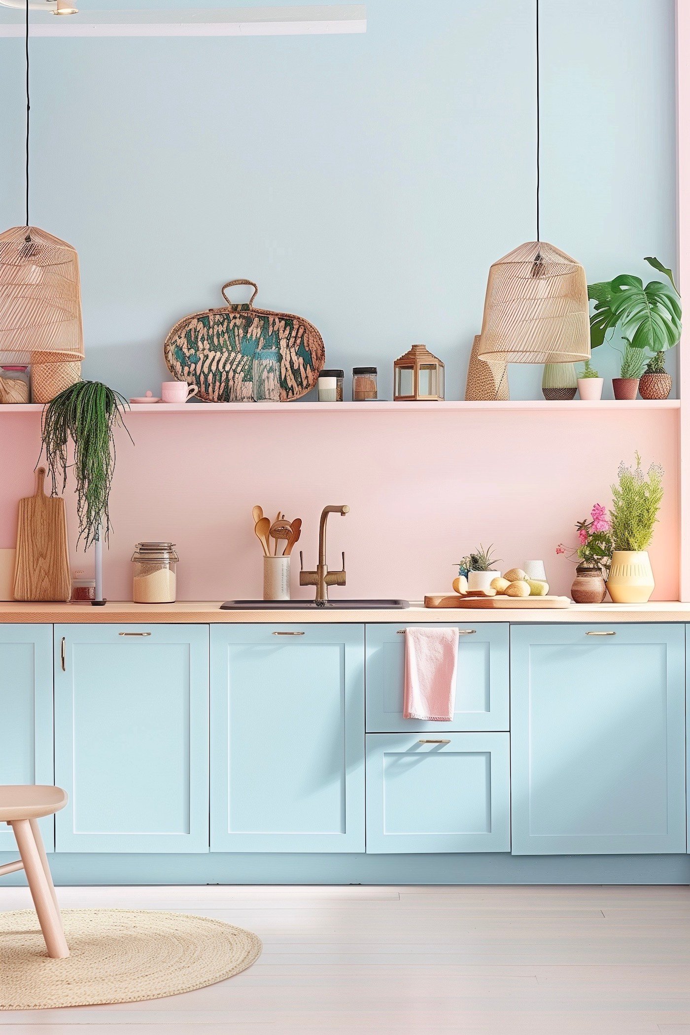 cuisine pastel couleur - blog déco