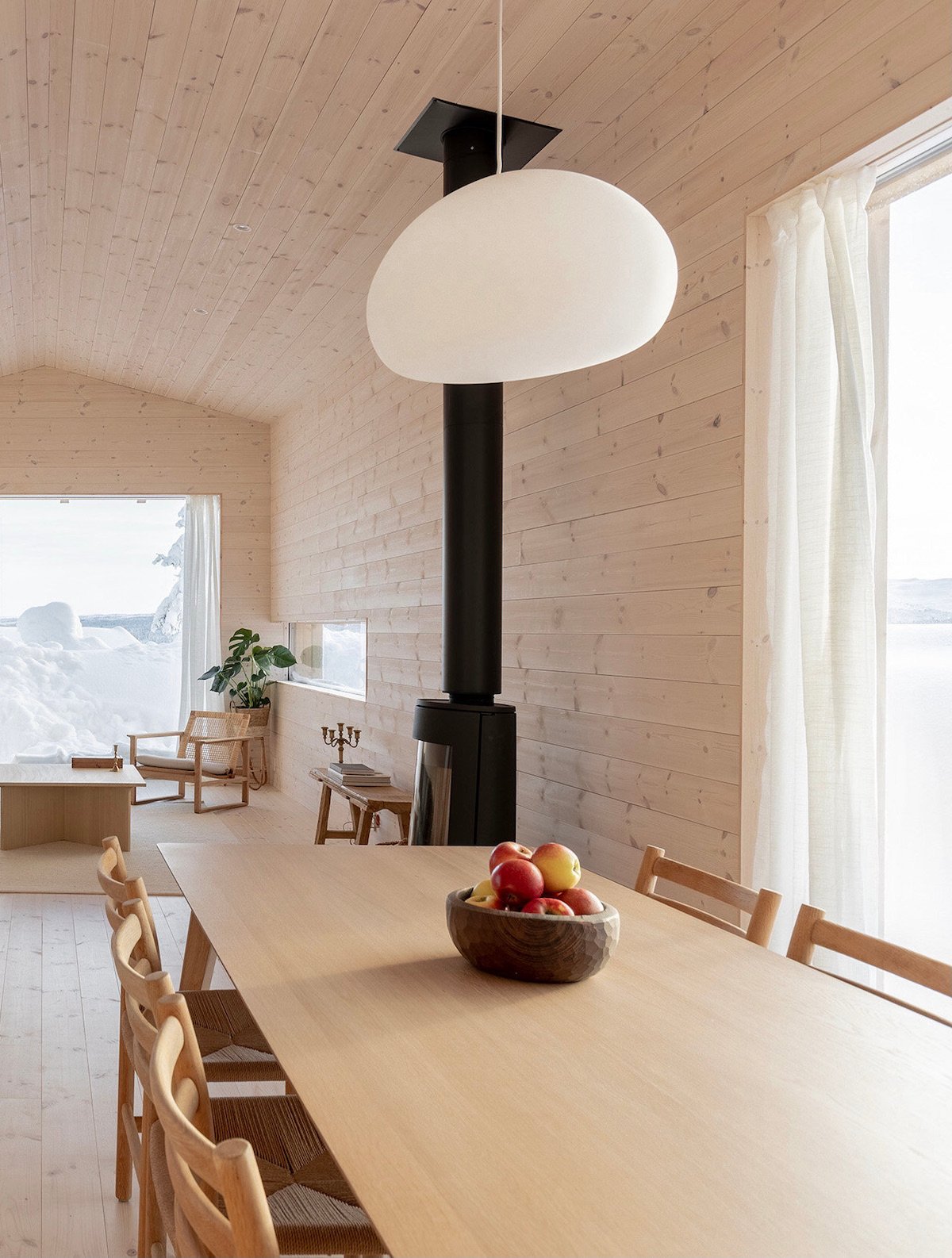 décoration scandinave tout en bois clair salon