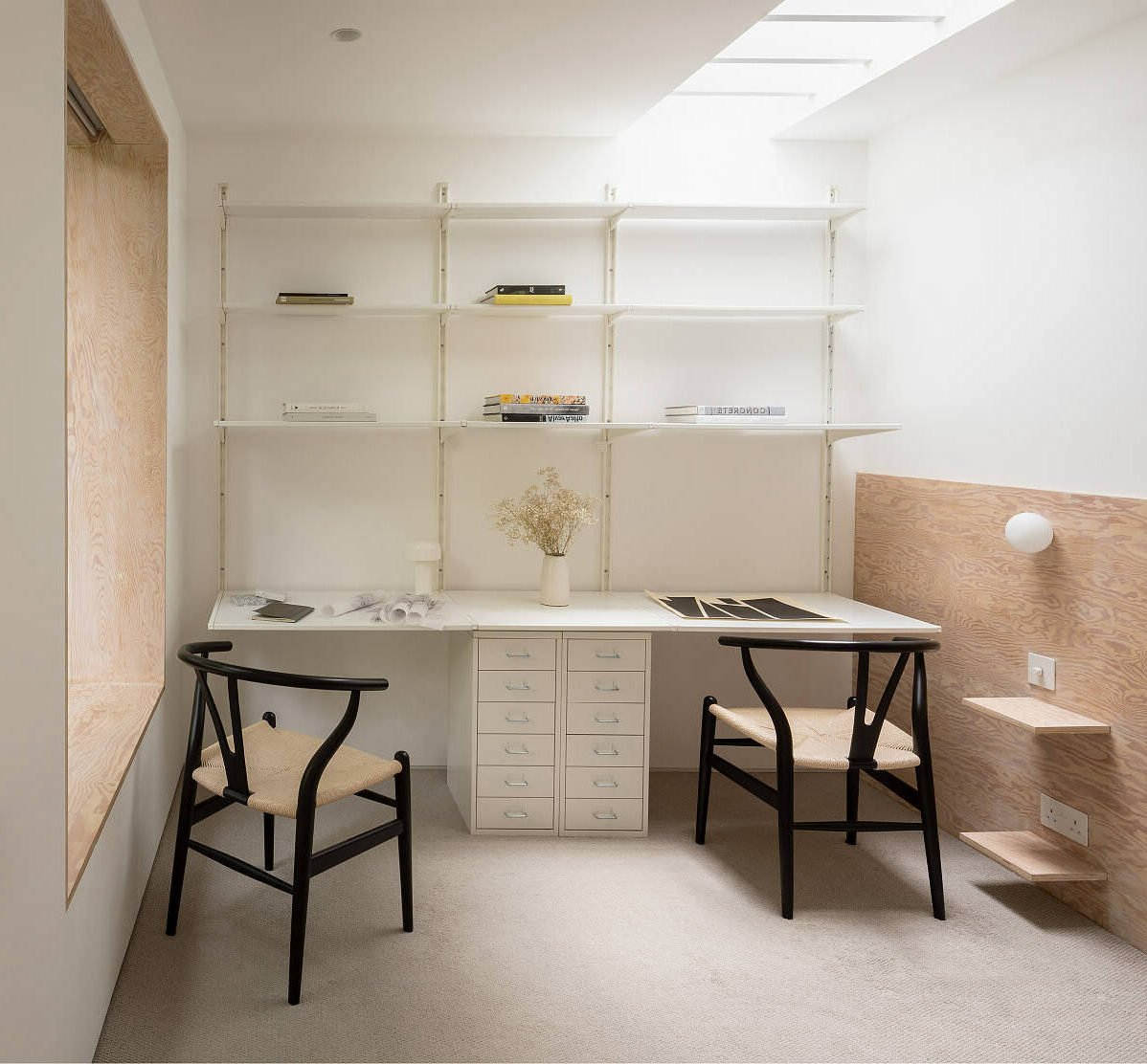 meuble murale bibliothèque bureau modulable suspendu