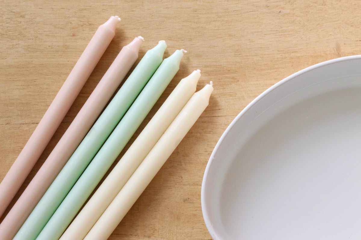 où trouver acheter bougies chandelier couleur pastel