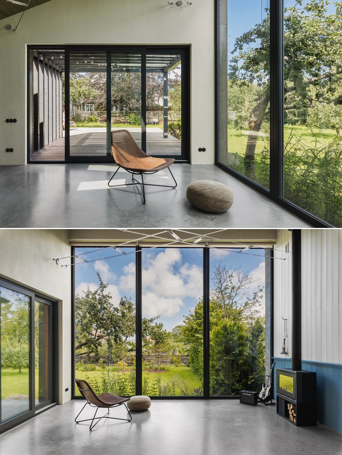 salon véranda extension design industriel - blog déco