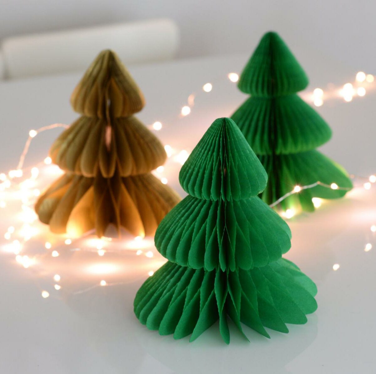déco Noël Etsy sapin papier crépon origami