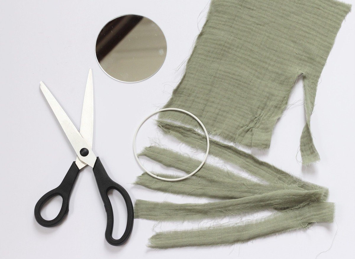 idée décoration diy avec bout de tissu gaze de coton